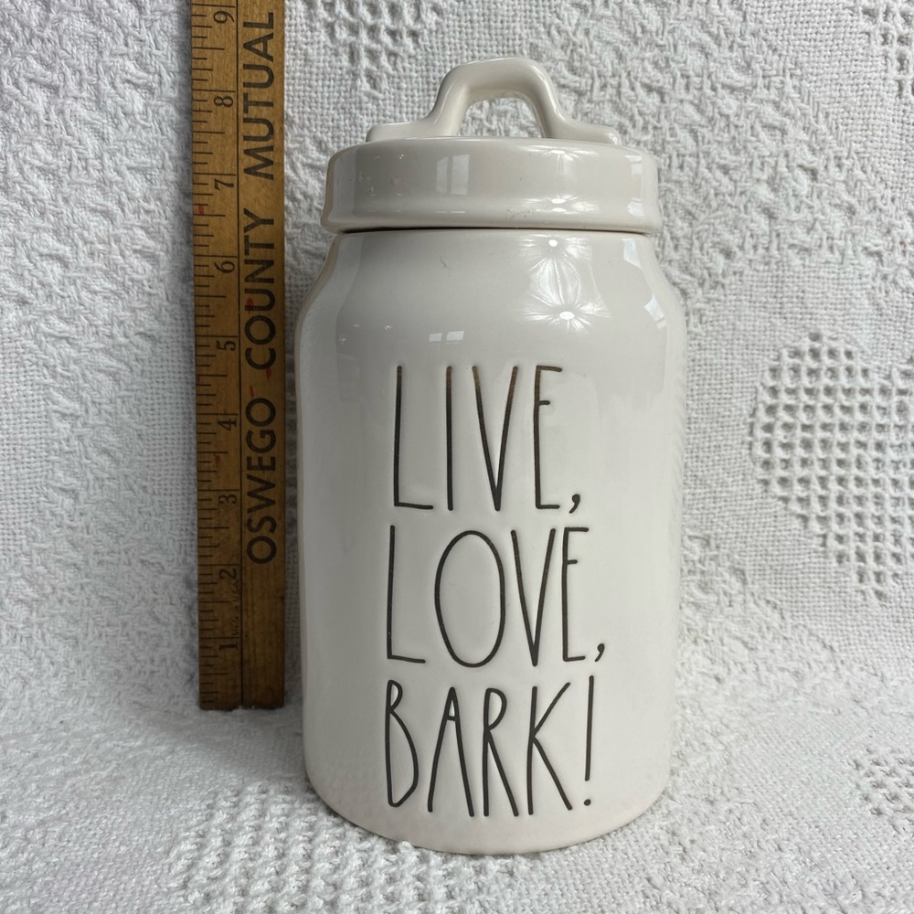 Rae Dunn “Live, Love, Bark” Canister